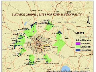 Optimal Landfill Sites for Kumasi Metropolis using Geographic Information Systems and Multi Criteria Decision Analysis