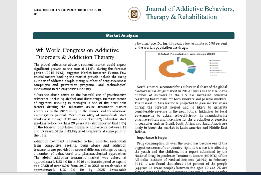 9th World Congress on Addictive Disorders & Addiction Therapy