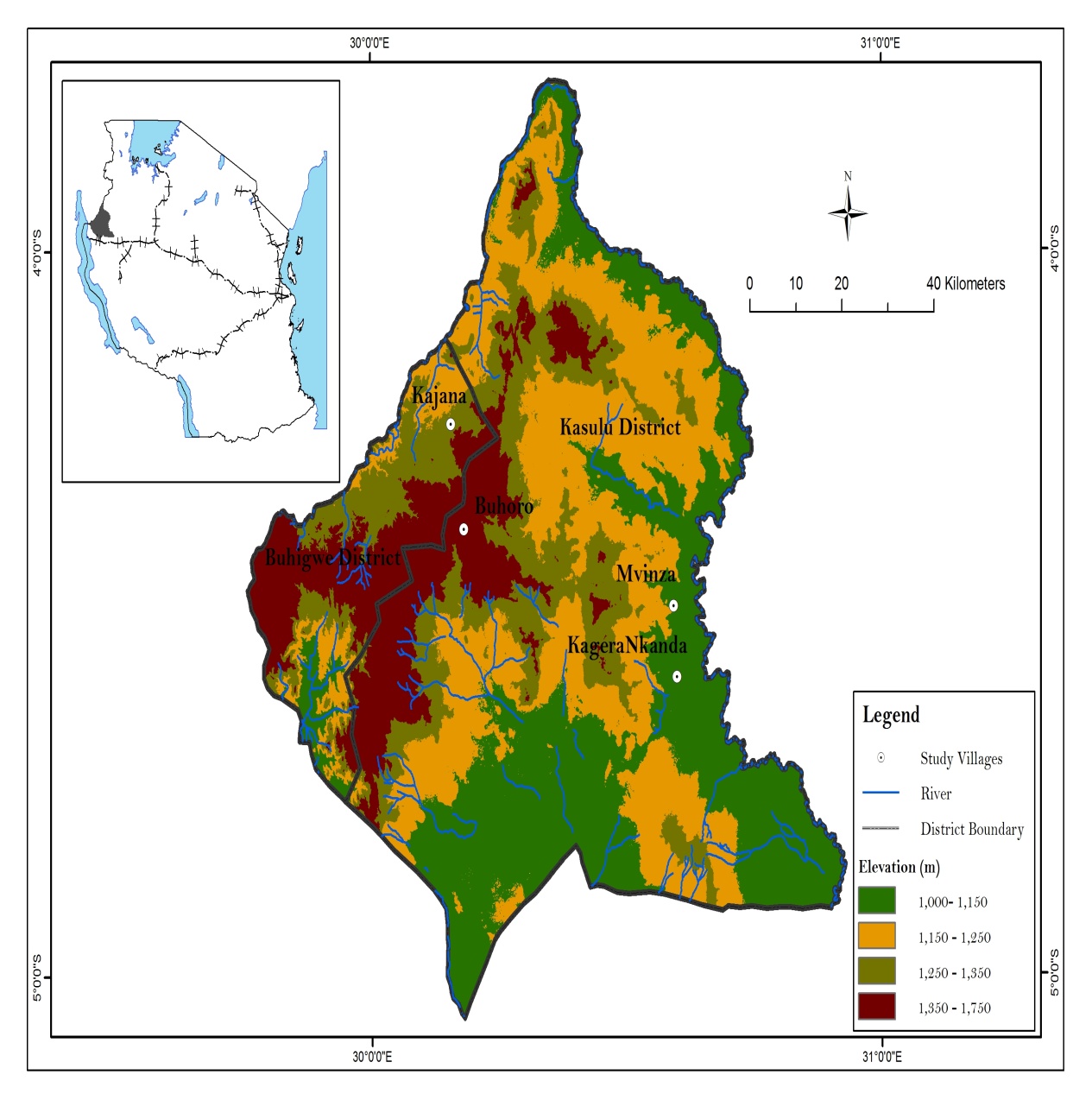 Analysis of Spatial Variation of Vulnerability to Climate Change and Variability in Kigoma Region, Western Tanzania