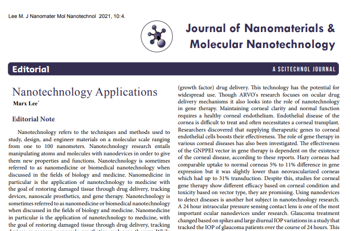 Nanotechnology Applications