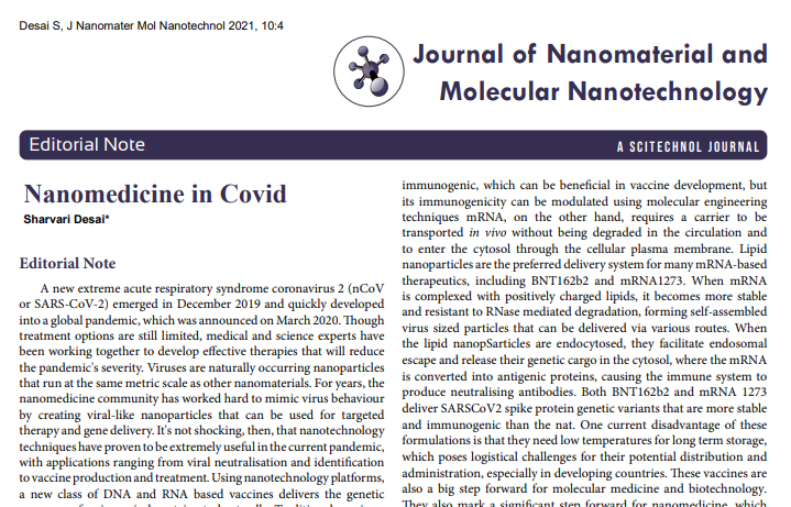 Nanomedicine in Covid