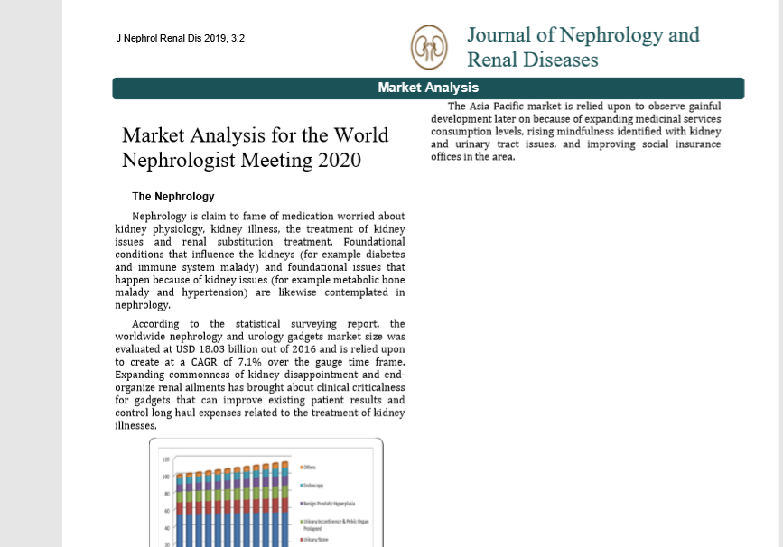 Market Analysis for the World Nephrologist Meeting 2020