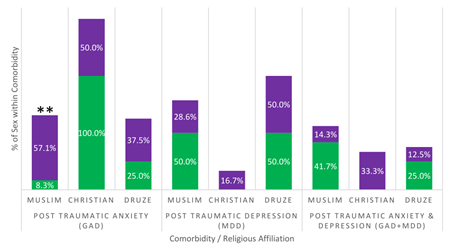 Ethnic and Sex Comparison of PTSD Comorbidities in Israel: Anxiety and Depression Rates among Muslims, Druze, and Christians