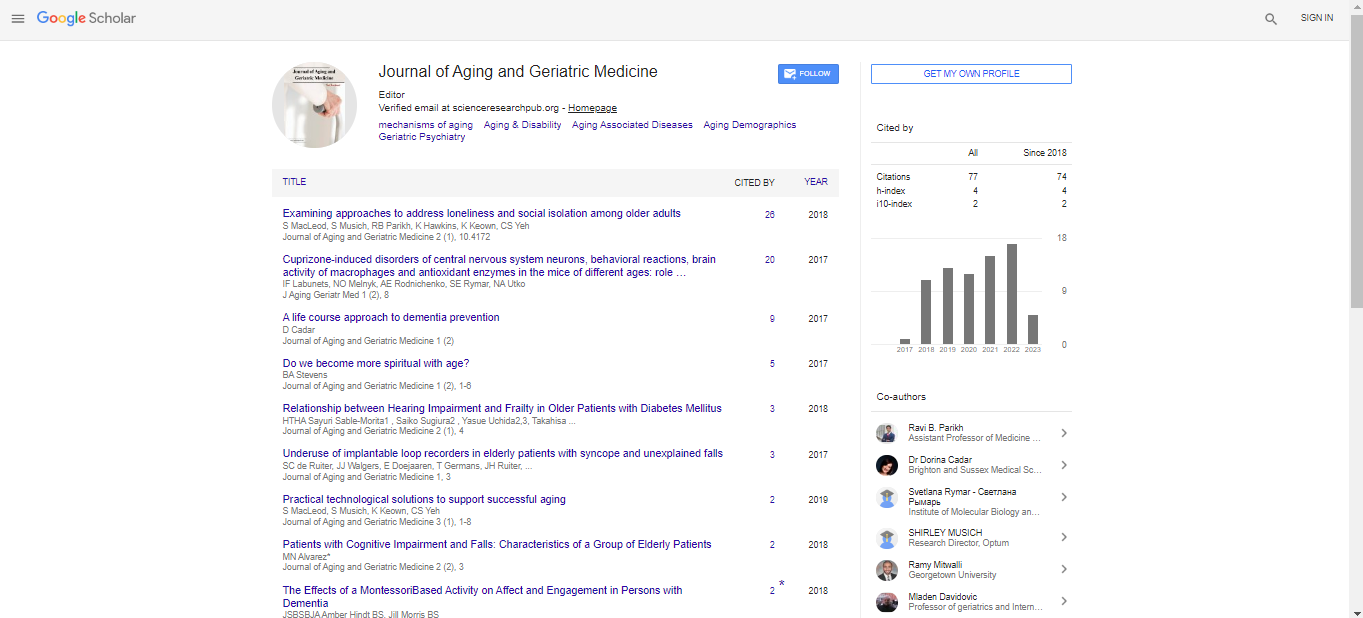 Geriatrics, Gerontology and Aging